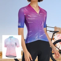 santic women cycling jersey short sleeve summer riding bike clothing top quick dry color breathable sportswear asian size