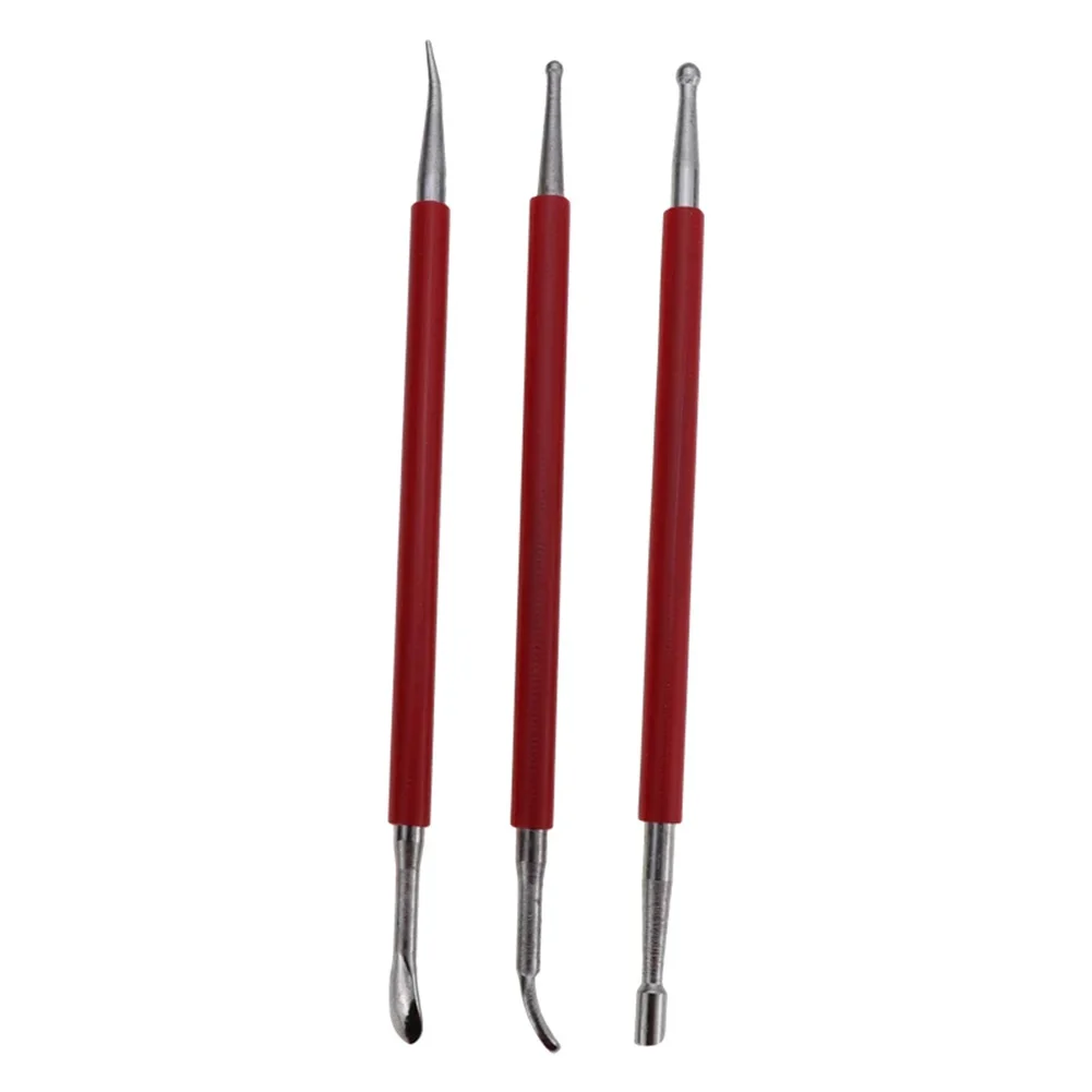 

3pcs 6.3 Inch Carving Tool Stainless Steel Pottery Clay Double Head Sculpture Pottery Model Sculpting Hand Tools