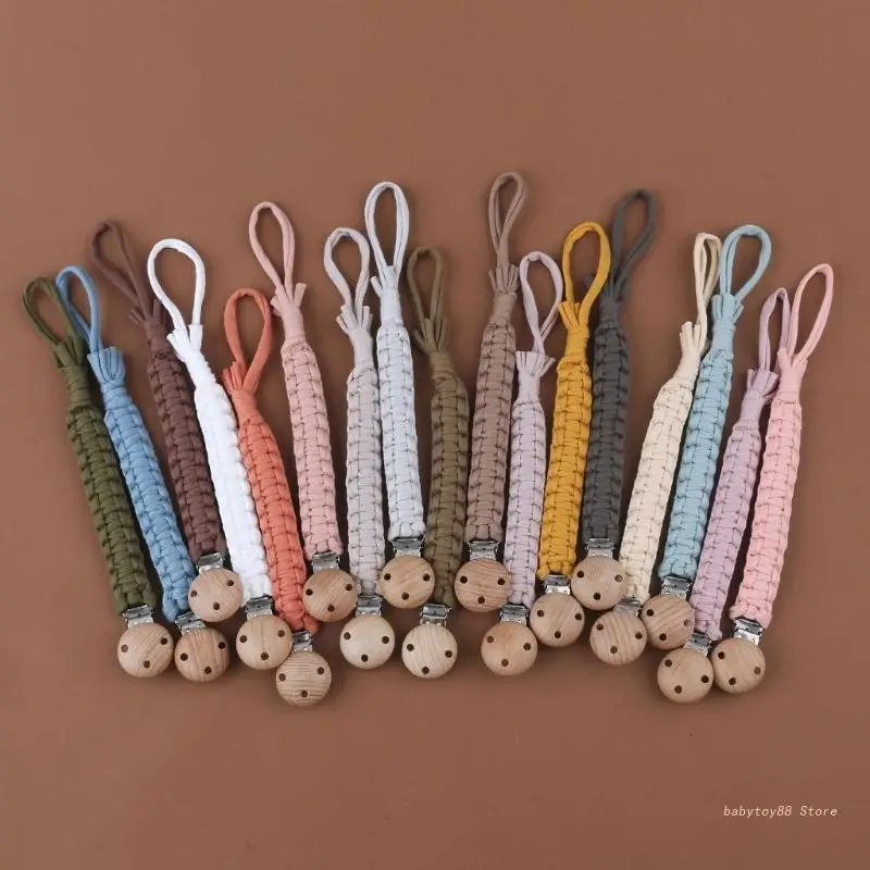 

Cotton Pacifier Clips Chain Baby Nursing Nipple Holder Leash Strap Eco-friendly