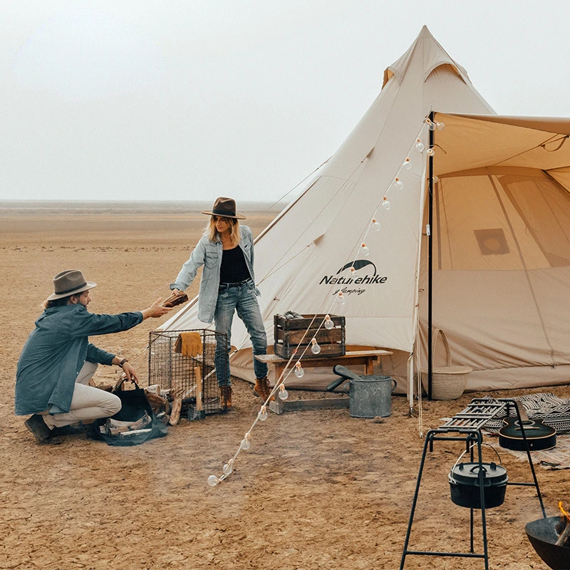 

Brighten20 Cotton Pyramid Tent Outdoor Camping Thickened Tent