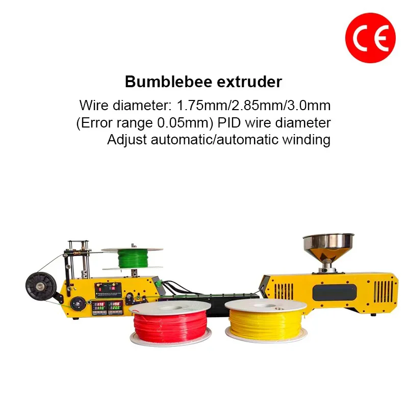 

Настольный экструдер HT400, устройство для изготовления нити для 3D-печати, автоматический диаметр провода 1,75 мм, 3 мм для PLA PETG PA ABS PC PP