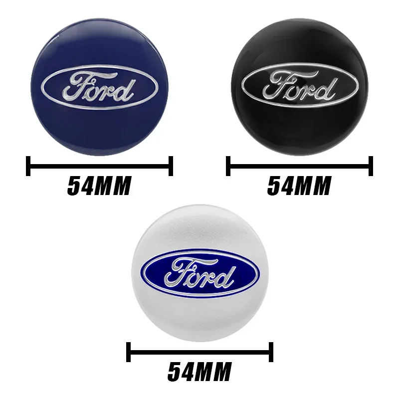 Фото Комплект из 4 колпачков для центра диска колеса (54 мм) для Ford Focus 2 Mk3, Mondeo, Fusion, Ranger, Escort, Explorer, Mustang – аксессуары для колпаков ступиц №2