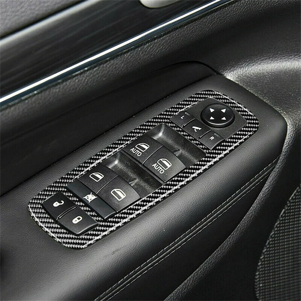 

Panel Trim Cover Door Switch Trim Accessories Carbon Fiber Cover For Jeep Grand Cherokee