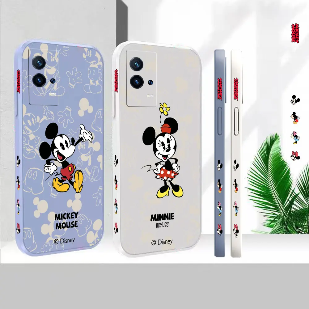 

Liquid Silicone Phone Case For VIVO IQOO 11 10 9 8 7 5 Z7 Z6 Z5 Z3 Neo 7 6 5 5S 3 Colour Mickey Minnie Mouse Cover Fundas Cqoues