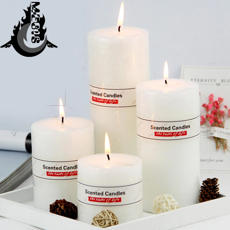 

Decor White Candle Unity Wedding Large Scented candles scented Set Home Decoration Dining Table Scented Pillar Candle