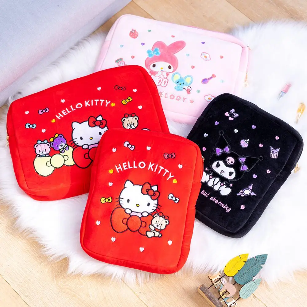 

Sanrio Kawaii сумка для ноутбука Hellokitty Kuromi Mymelody Мультфильм Плюшевая Сумка для планшета креативная сумка для хранения новая модная сумка для ноутб...