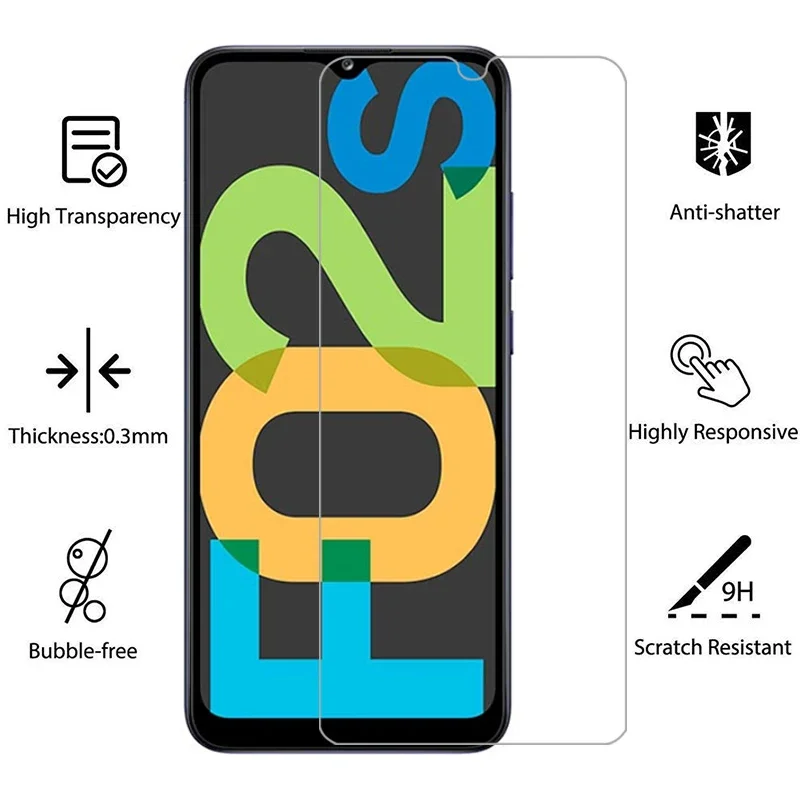 Чехол для samsung f02s защита экрана закаленное стекло на galaxy f 02 s f02 защитный чехол