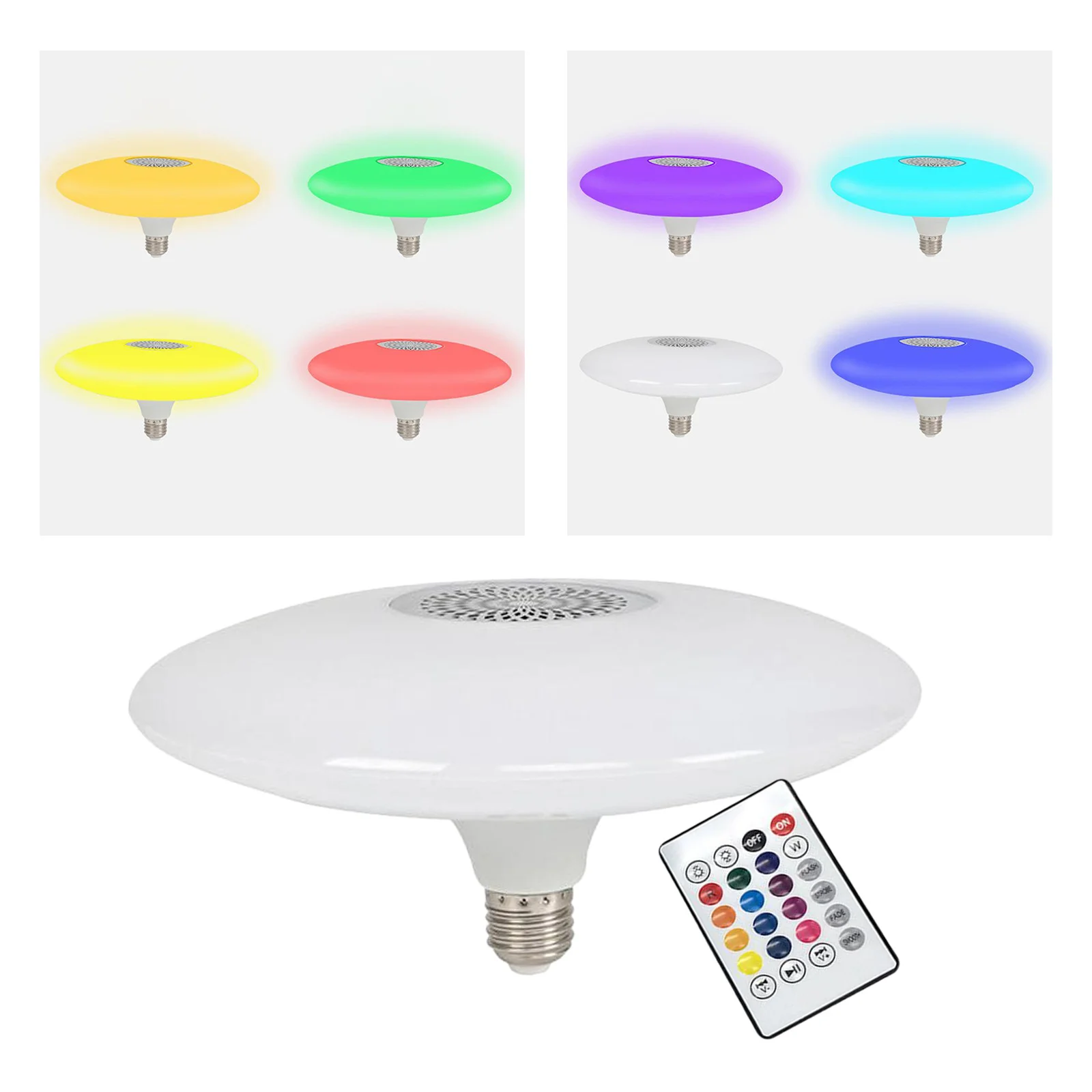 

RGB Lightblub radio remote control Bluetooth Music LED bulb speaker 13CM