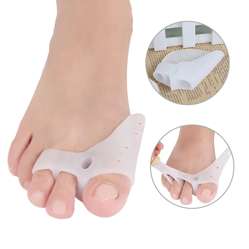 

1Pair Gel Toe Spreader Foot Care Tool Bunion Corrector Hallux Valgus Straightener Bone Big Toe Protector Pedicure Corrector