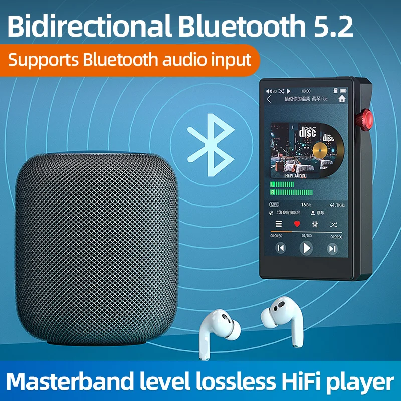 MP3-плеер с поддержкой Bluetooth OTG USB-накопитель без потерь DSD цифровой аудио
