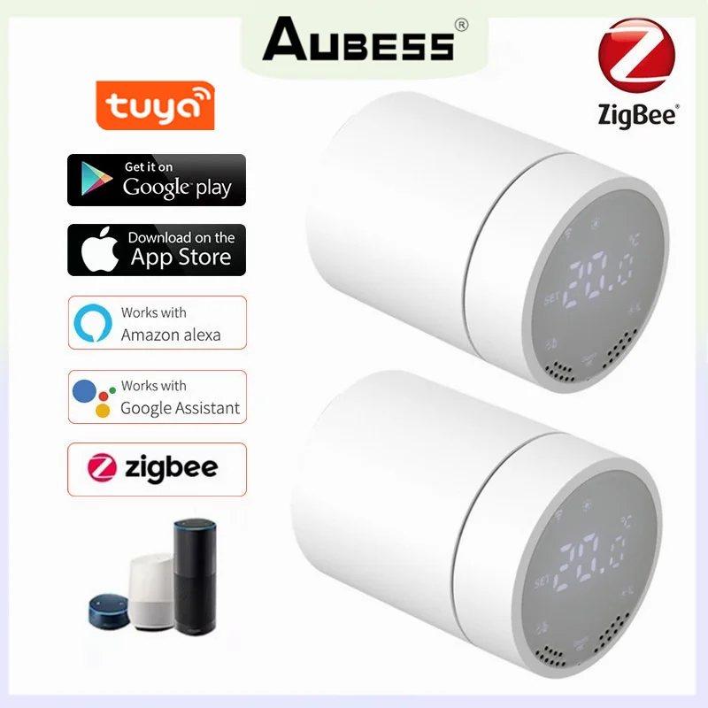

Умный привод термостата Aubess ZigBee 3,0 с постоянным радиатором и управлением через приложение