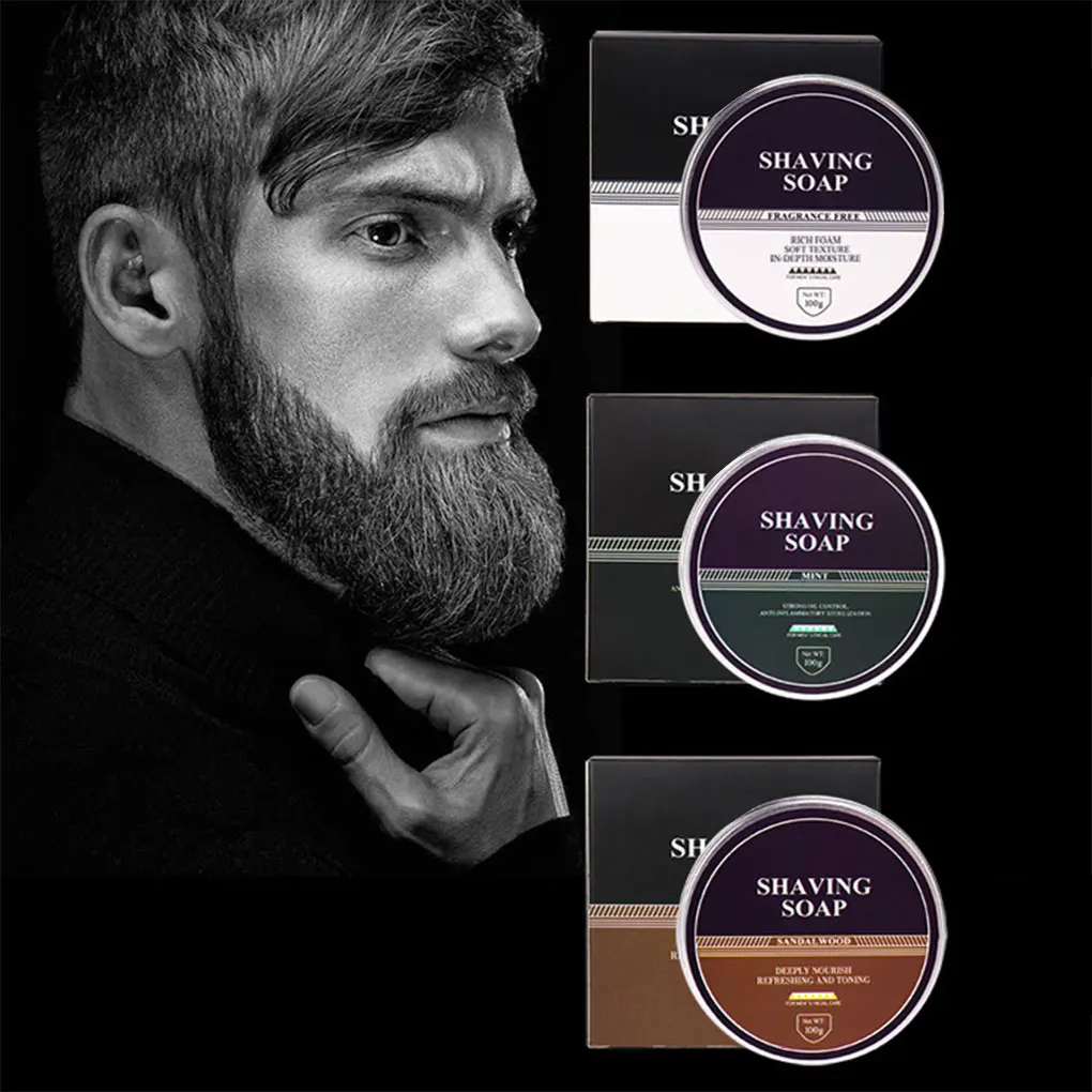 

Shaving Soap Lightweight Foam Paste Unique Design Easy to Carry Professional Use High Gloss Long Service Life Nursing Cream