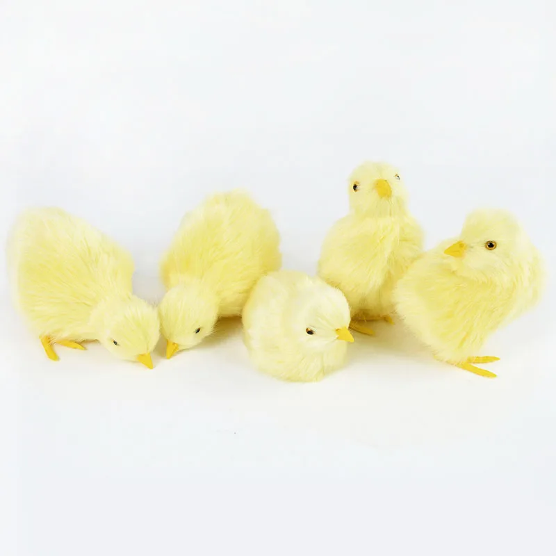 

1pcs Simulation Cute Little Chicken Plush Toy Happy Easter Holiday Party Animal Doll Children Toy Gift Mini Chicken Baby Model