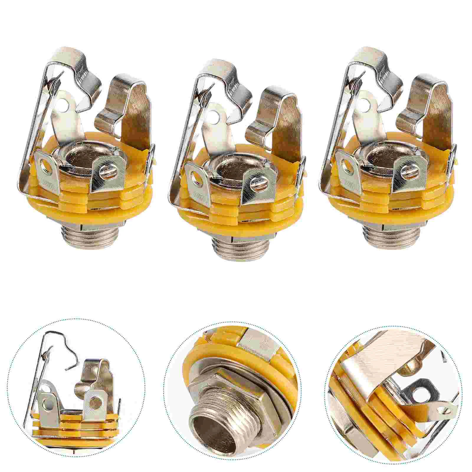 

6pcs Guitar Jack 6.35mm Electric Guitar Jack Stereo Electric Guitar Input Jack
