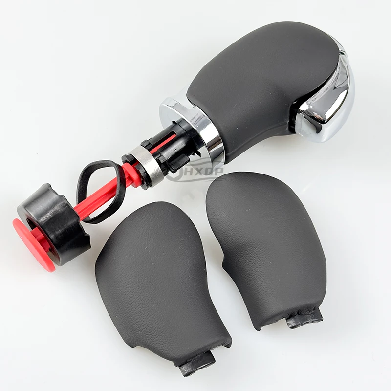 Для Skoda Octavia Superb Yeti DSG рукоятка рычага переключения передач кожаная с логотипом