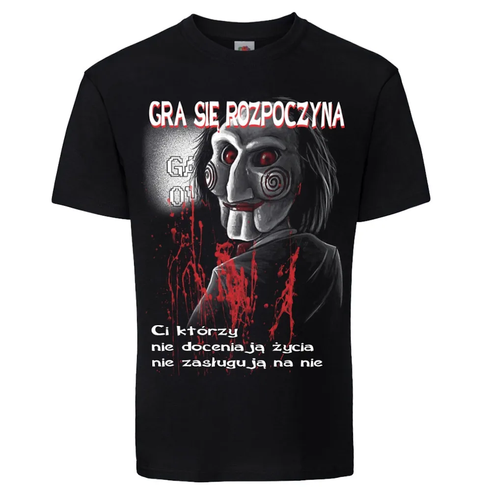 

Cherish Life- Horror Movie Jigsaw Inspiration Saw T Shirt Short Sleeve Casual 100% Cotton O-Neck Summer Mens T Shirt New