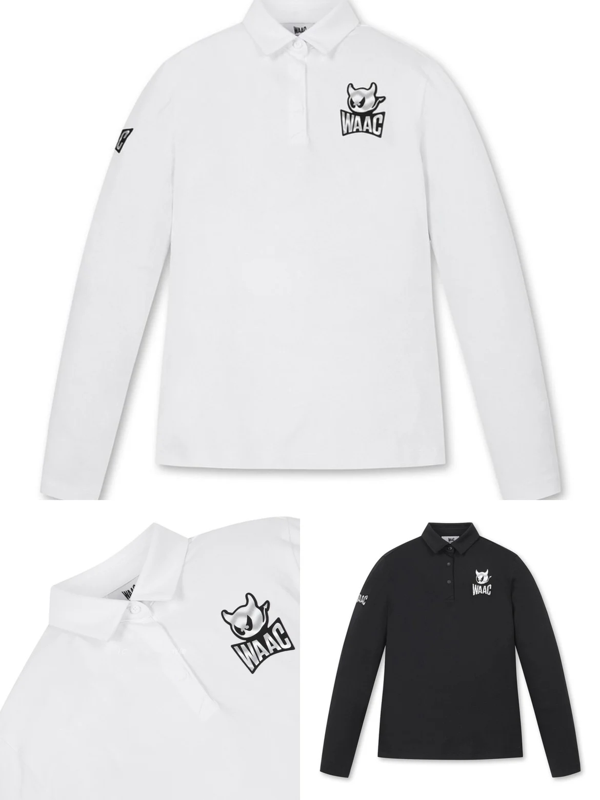 

Форма для гольфа 23 Весенняя женская универсальная с длинным рукавом и отложным воротником