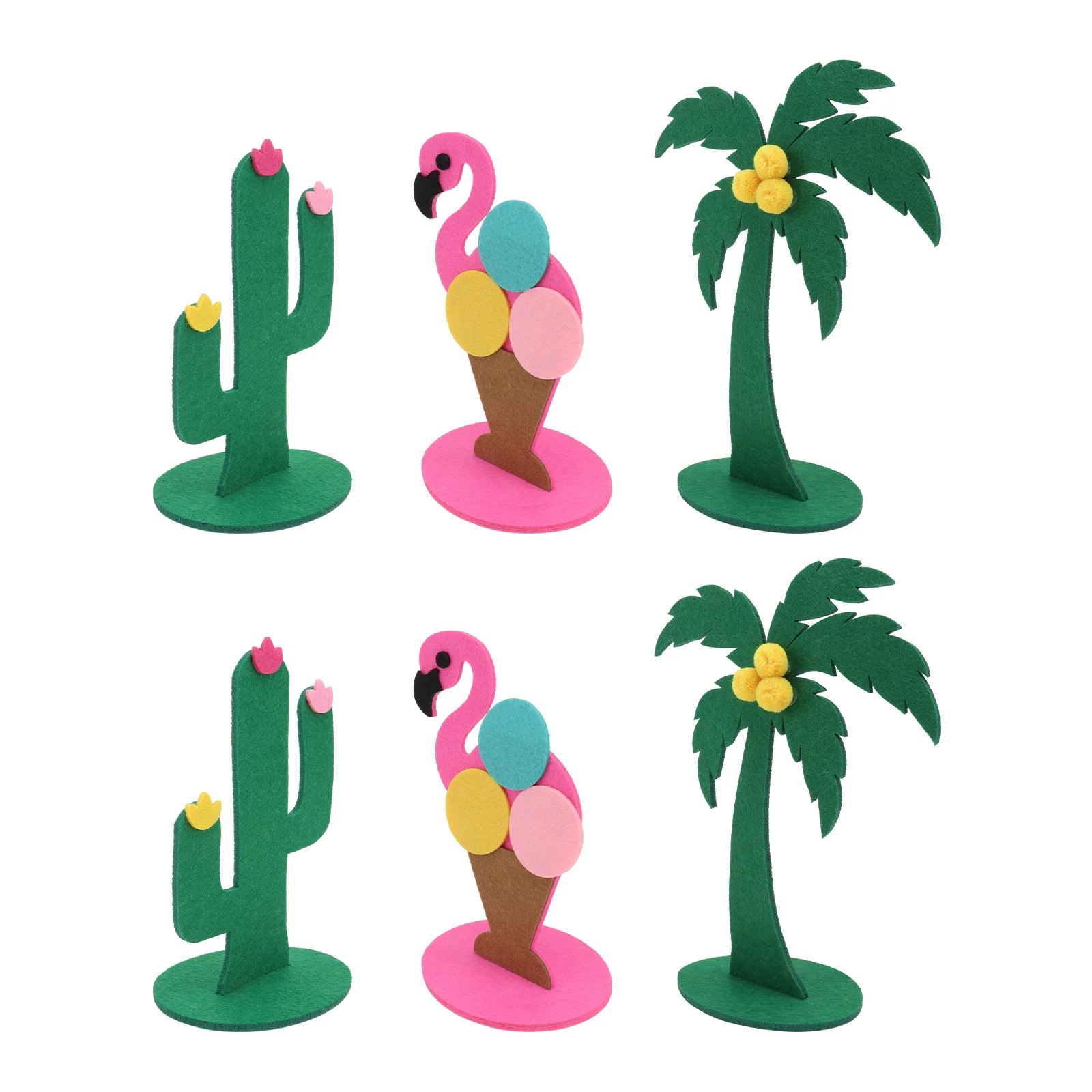 

3 Sets Table Ornament Layout Prop Cactus Ornament Felt Decoration Desk Decor Felt Craft for Summer Office Home