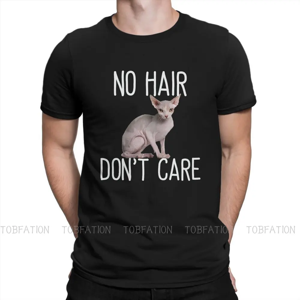 

No Hair Not Care Style TShirt Sphynx Hairless Cat Cute Top Quality Hip Hop Gift Clothes T Shirt Short Sleeve Ofertas