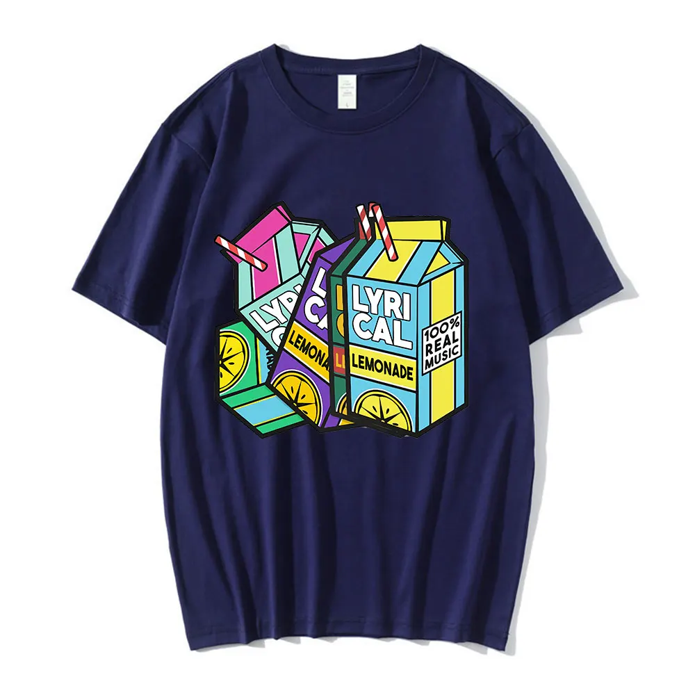

New Lyrical Lemonade Graphics Harajuku T-shirt Real Music Short Sleeve Male Black Basic T-shirts Men Women Crewneck T Shirt