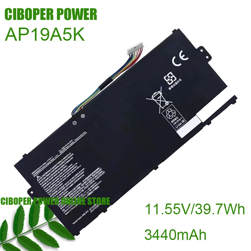 Фото Аккумулятор для ноутбука AP19A8K AP19A5K 11,55 В/39,7 Втч для Chromebook 311 Cp311-1HN-C2dv Cp311-2H-C679 CB311-9H CB311-9HT 511 R752TN N17Q8 №1