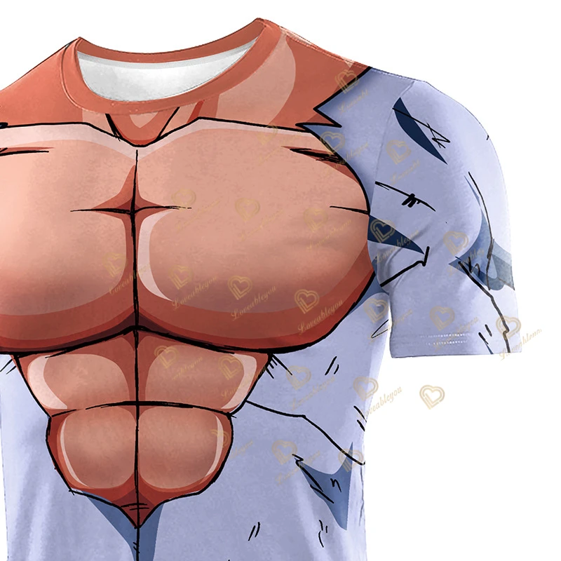 Running Training Compression Shirt Unisex Bodybuilding Quick Drying T Shirts Short Sleeve GOKU Cosplay Costume Top Male Clothing