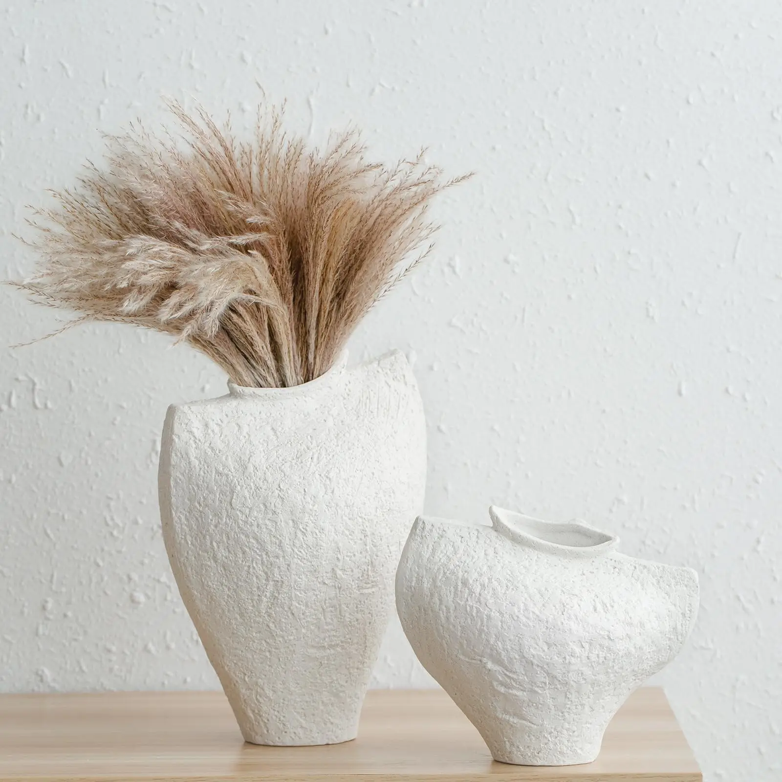 CAPIRON Минималистичная керамическая ваза для свежих сушеных цветов трава