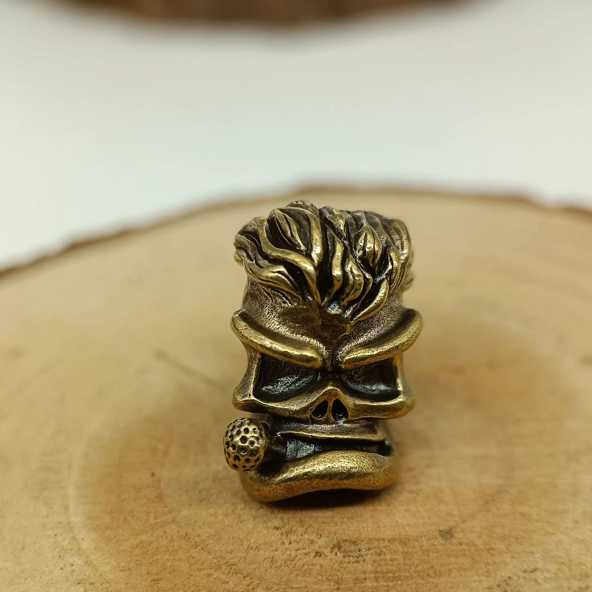 1 шт. латунные курительные мужские бусины с ножом EDC Φ брелок Подвеска DIY