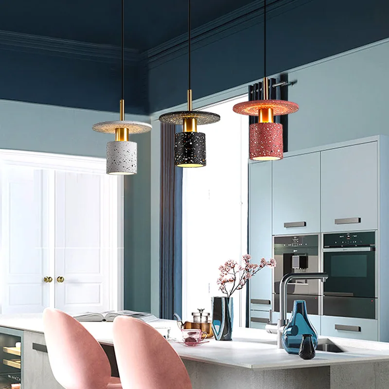 Подвесной светильник из скандинавского мрамора ресторан-бар подвесной терраццо