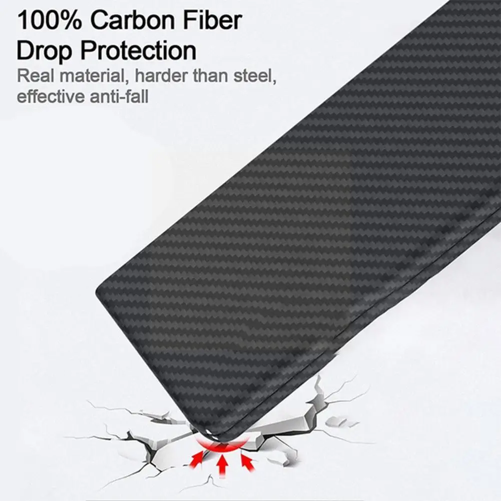 

Real Carbon Fiber For Z Fold 3 Aramid Fiber Slim Design For Z Fold3 5g Anti-fall Phone She Y9k5