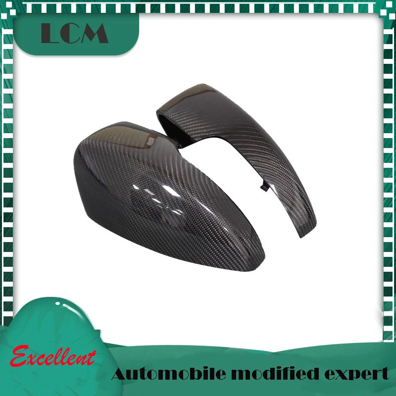 

ABS+Real Carbon Fiber Car Side Mirror Cover Replacement Style For Ford Kuga Escape Ecosport 13 14 15 16 17 18 North America Only