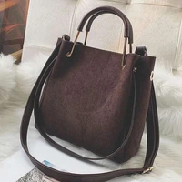 womens kawaii tote shoulder crossbody messenger bags 2022 ladies luxury faux suede vintage leather female solid color handbags