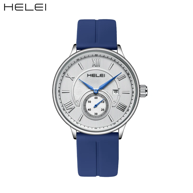 HELEI модные новые спортивные повседневные кварцевые часы с датой и магнитным