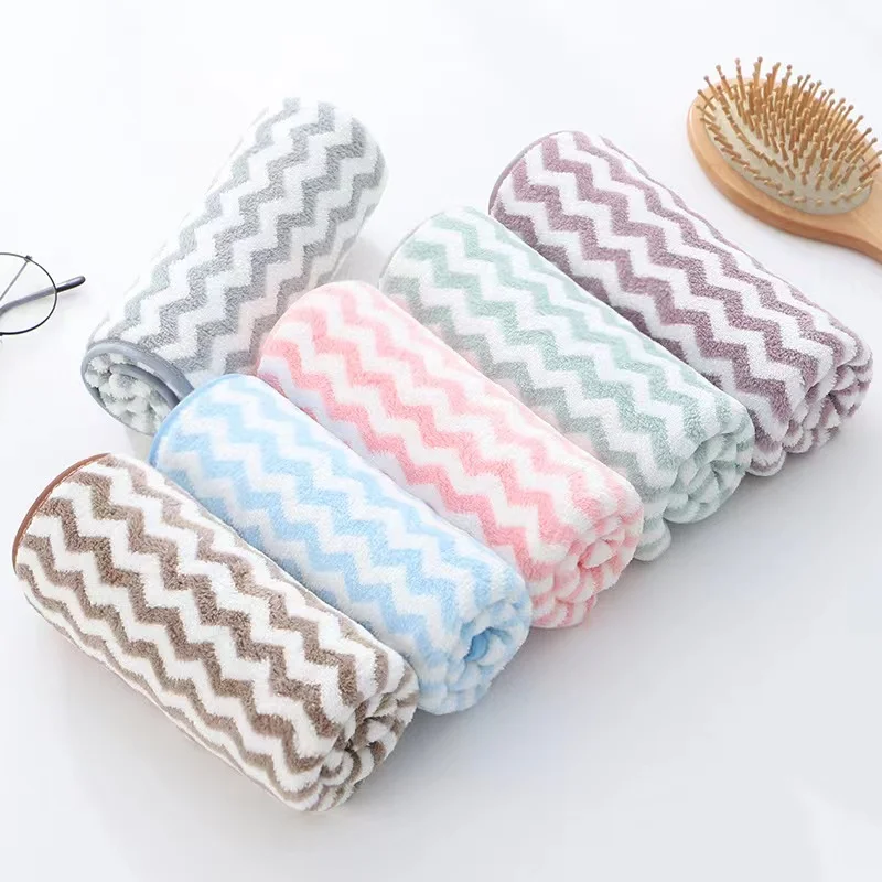 Cute Ripple Soft Facial Towels For Men Women Family Gift Hair Hand Towel