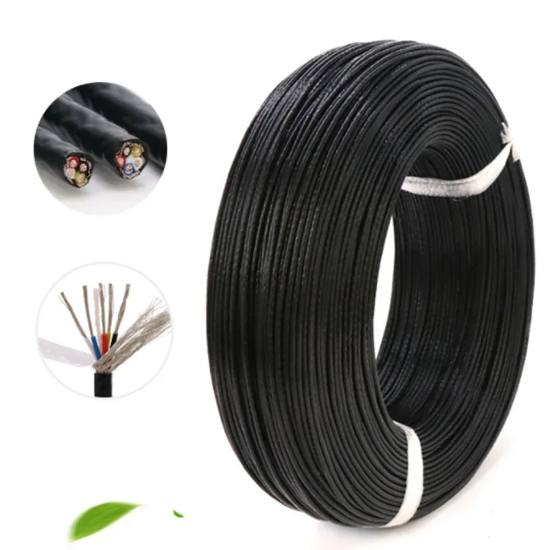 

1Meter Black/White AFPF PTFE shielded wire 1- 6 cores high voltage resistance, low high frequency loss, no moisture absorptio