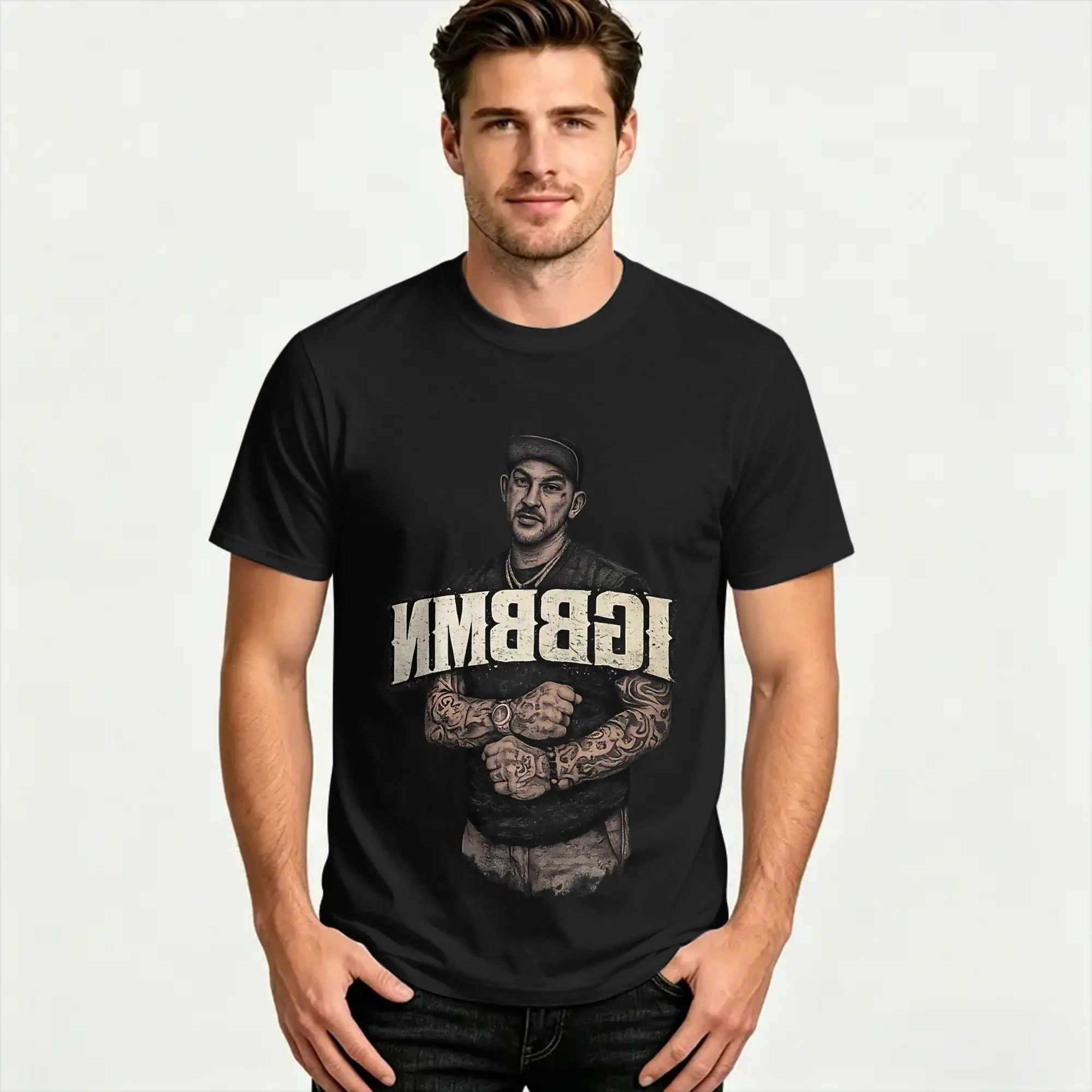 Фото Мужские футболки IGBBMN Its Gonna Be Bad My Ninja, рубашки для отдыха, футболки с короткими рукавами и круглым вырезом, 100% хлопок, новая коллекция одежды №2