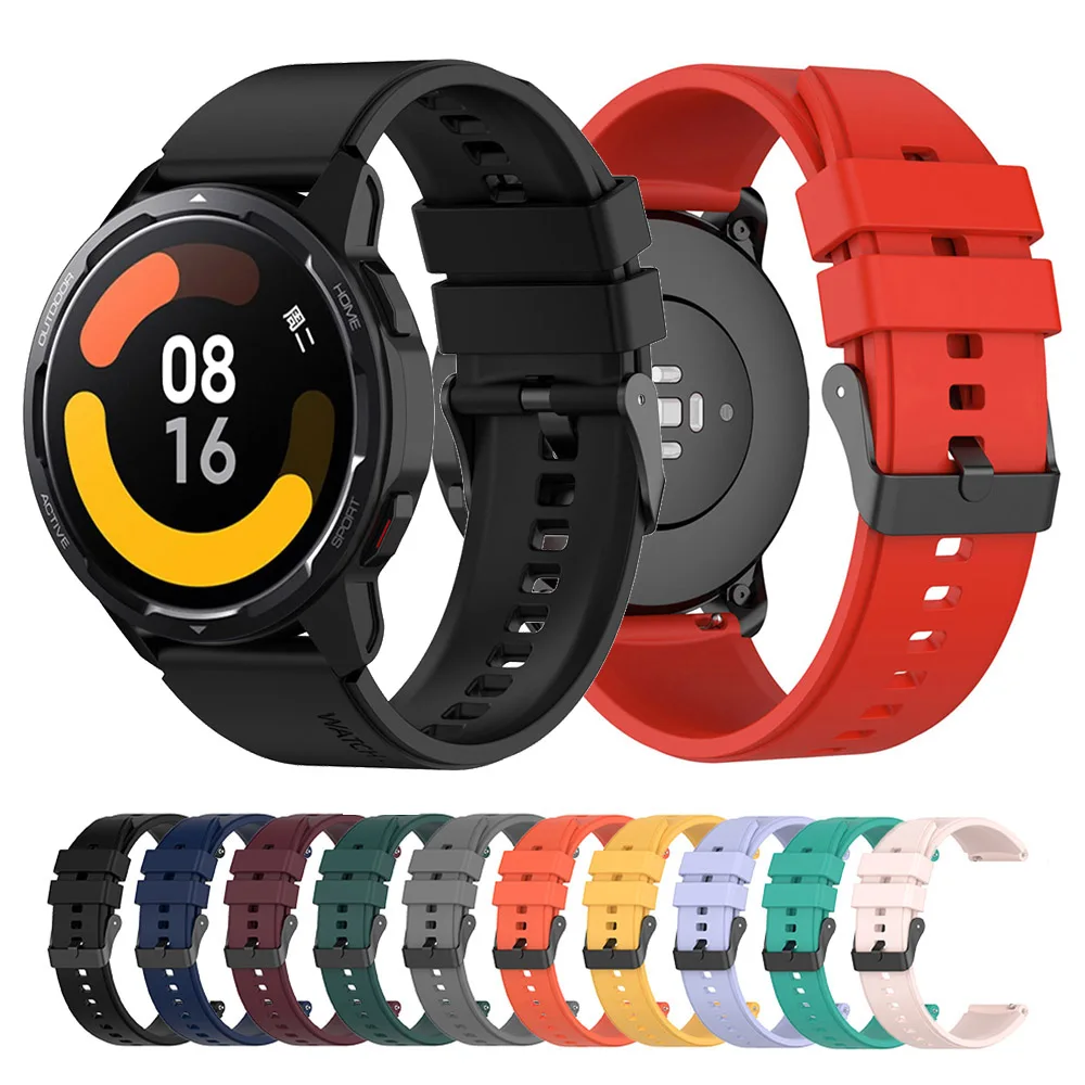 Силиконовый ремешок 22 мм для смарт-часов Xiaomi Watch Color 2 S1 S2 Huami Amazfit GTR 47 4/3/2