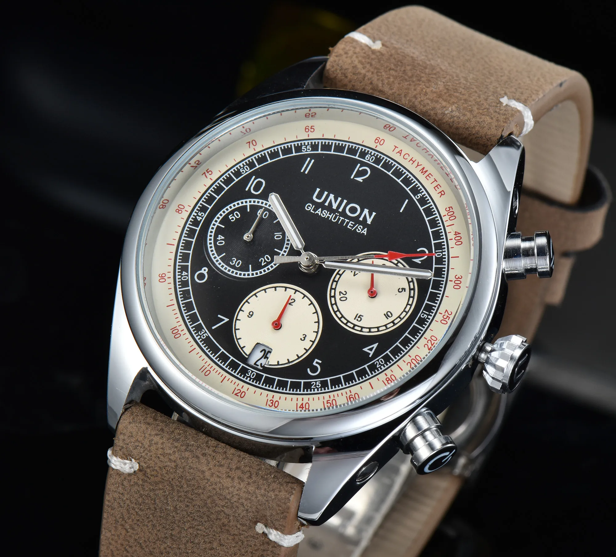 

UNION Watch Bellis Collection Calfskin Chronograph High Quality Fashion Waterproof Quartz Watch Business Casual Men's Watch