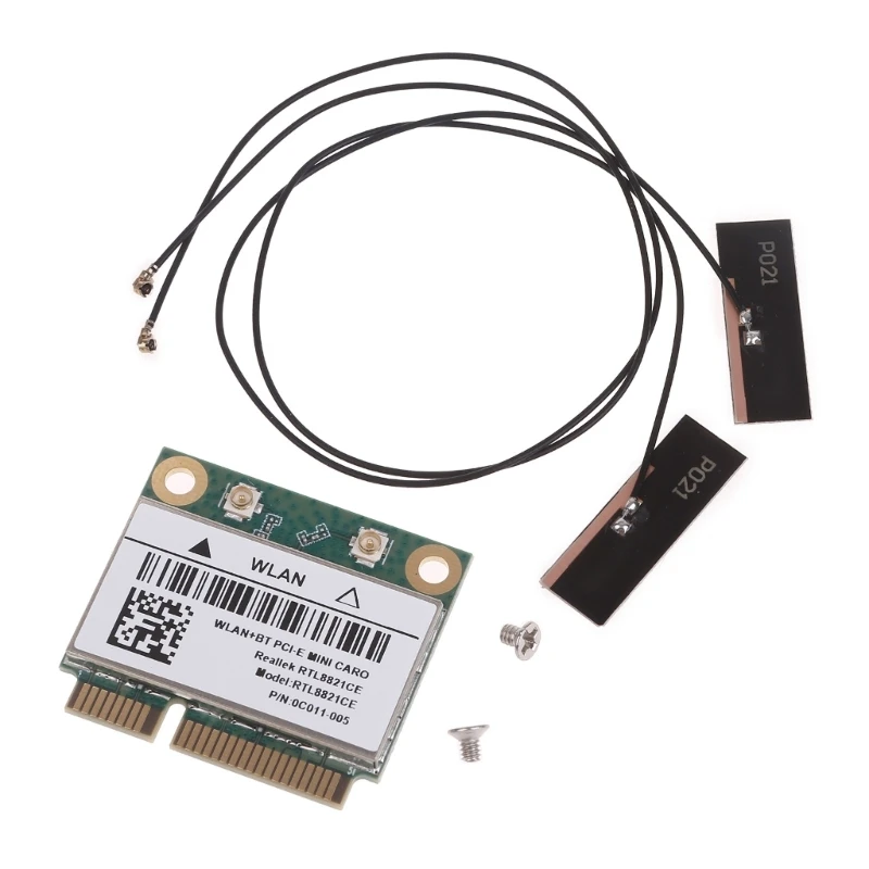 

Wireless Card WIFI WLAN Card Mini Pcie RTL8821CE BT4.2 802.11AC Card for Windows
