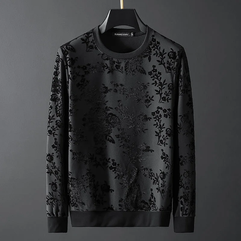 

Мужской Жаккардовый Пуловер с круглым вырезом и длинным рукавом