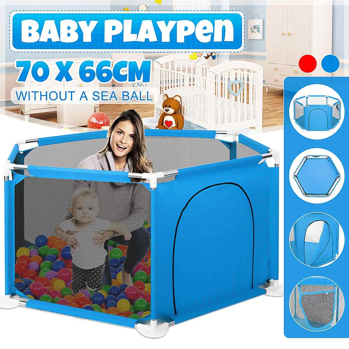 

Bioby Baby Playpen Children's Playground Kids Furniture Playpen Children Large Dry Pool Bed Barriers Safety Indoor Safety Gate