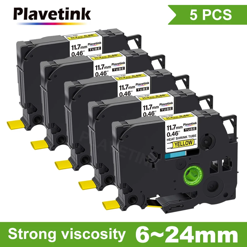 

Plavetink 5PK, термоусадочные трубки, ленты, совместимые со стандартными фотографиями, Φ 631 для Brother P Touch