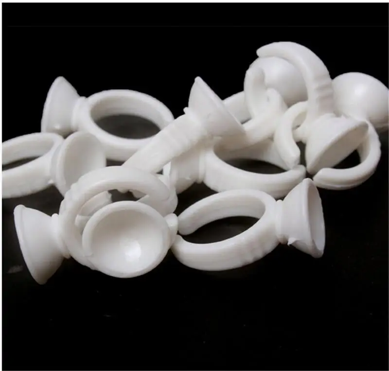 

HOT 100 pcs/1Set Adhesive Eyelash Pallet Holder Set Disposable Glue Holder Ring Pallet for Eyelash Extension Tattoo Pigment