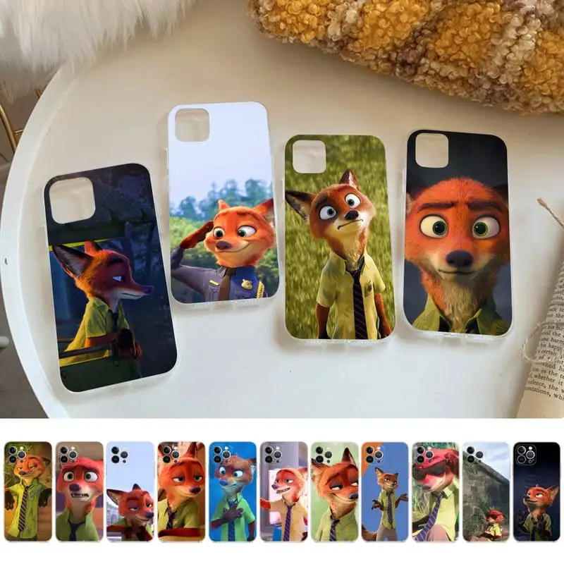 

Disney Nick Wilde Phone Case For iPhone 14 13 12 Mini 11 Pro XS Max X XR SE 6 7 8 Plus Soft Silicone Cover