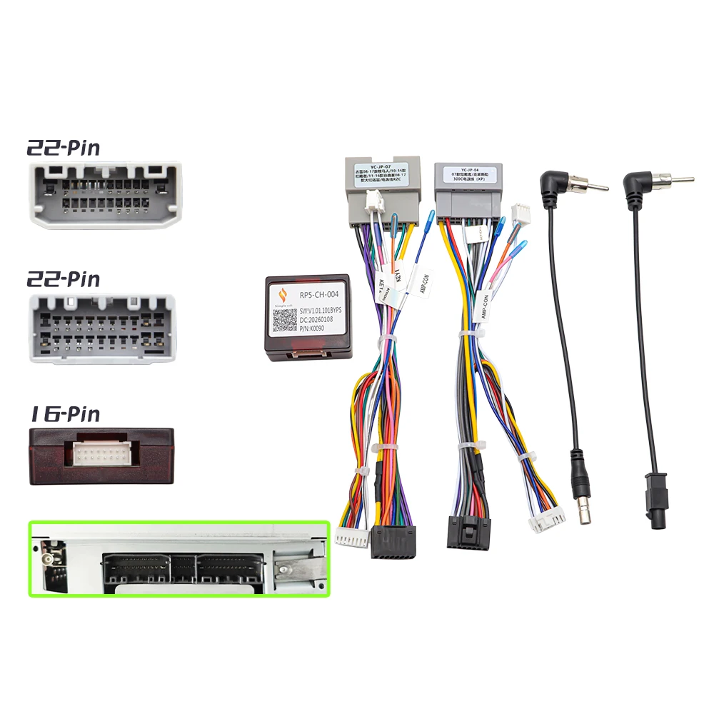 Фото Декодер Canbus RP5-CH-004 для Chrysler 300C 2008-2010, 16-контактный кабель-адаптер для Android-радио, подходит для Jeep Grand Cherokee №2