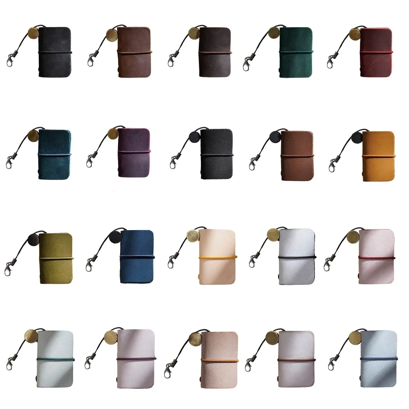 

Cute Leather Notepad Pocket Size Thick Unlined Paper for Daily Record Organizer