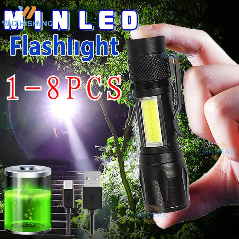 

Built-in XP-G Q5 Light Beam Adjustment Mini Led Flashlight Lantern Flashlight 2000 lumen Adjustable Penlight Waterproof T6 LED