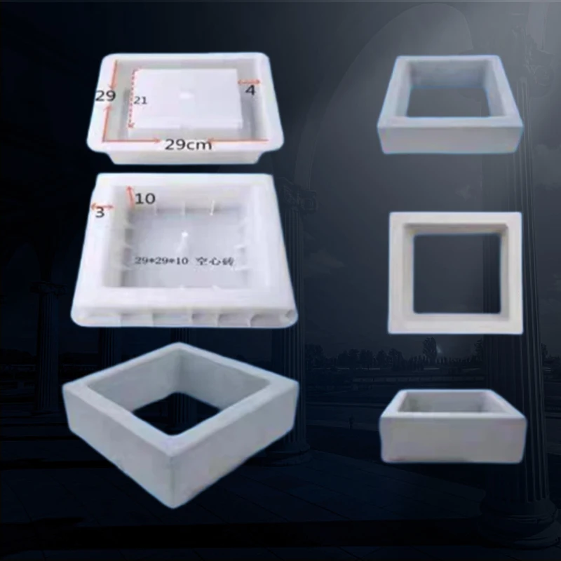 Пластиковая цементная форма с двойным отверстием 40x20x20 см