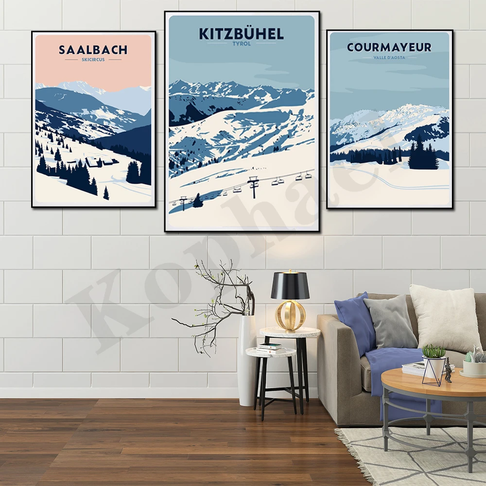 Кицбühel. Вальль д'Аста. Шамоникс. Альпы. Саальбах. Zell Am See. Курмерия. Городской