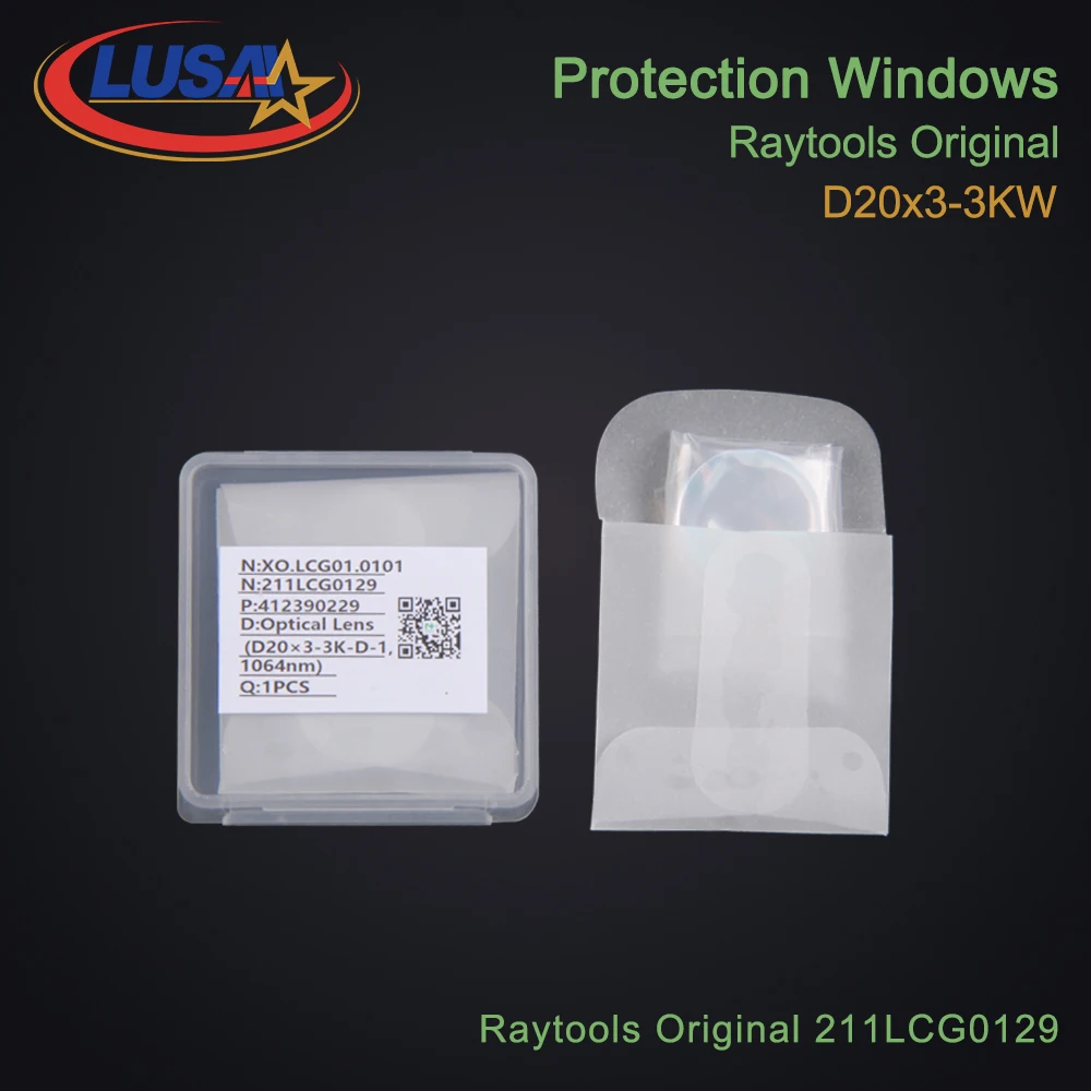 LUSAI 10 шт./лот Raytools оригинальная Лазерная Защитная линза для окон 20x3 3 кВт 211LCG0129